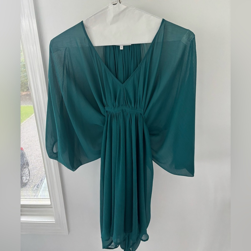 Heidi Klein Teal Back-Tie Wrap Tunic Cover-Up (Size 1)